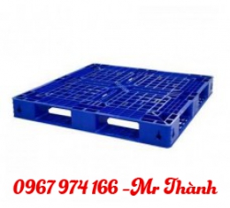 Pallet nhựa xanh - 1100x1100x125mm