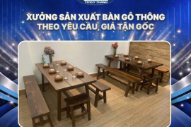 Xưởng sản xuất bàn gỗ thông theo yêu cầu, giá tận gốc