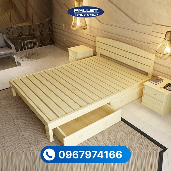 Giường gỗ thông có trọng lượng nhẹ, dễ di chuyển và lắp đặt trong nhiều không gian khác nhau.