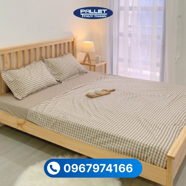 Giường ngủ gỗ thông cao cấp sở hữu độ bền cao và tính thẩm mỹ vượt trội