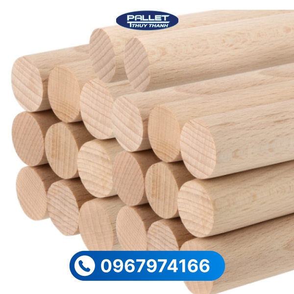 Sản phẩm thanh gỗ thông tròn phù hợp làm tay vịn, trang trí và nhiều hạng mục nội thất