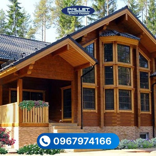 gỗ thông làm nhà gỗ