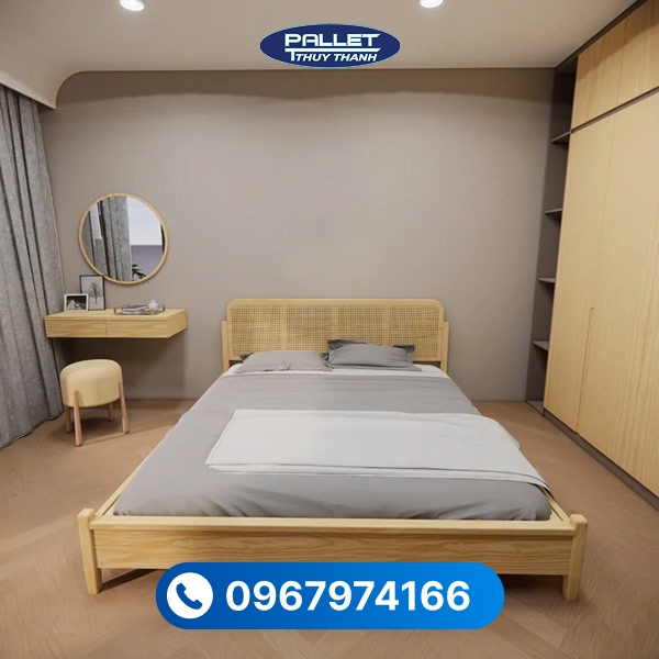 giường gỗ thông đã được tẩm sấy và gia công đúng tiêu chuẩn